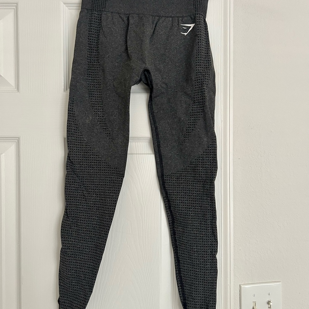 Gymshark Gray Leggings with Textured Panels